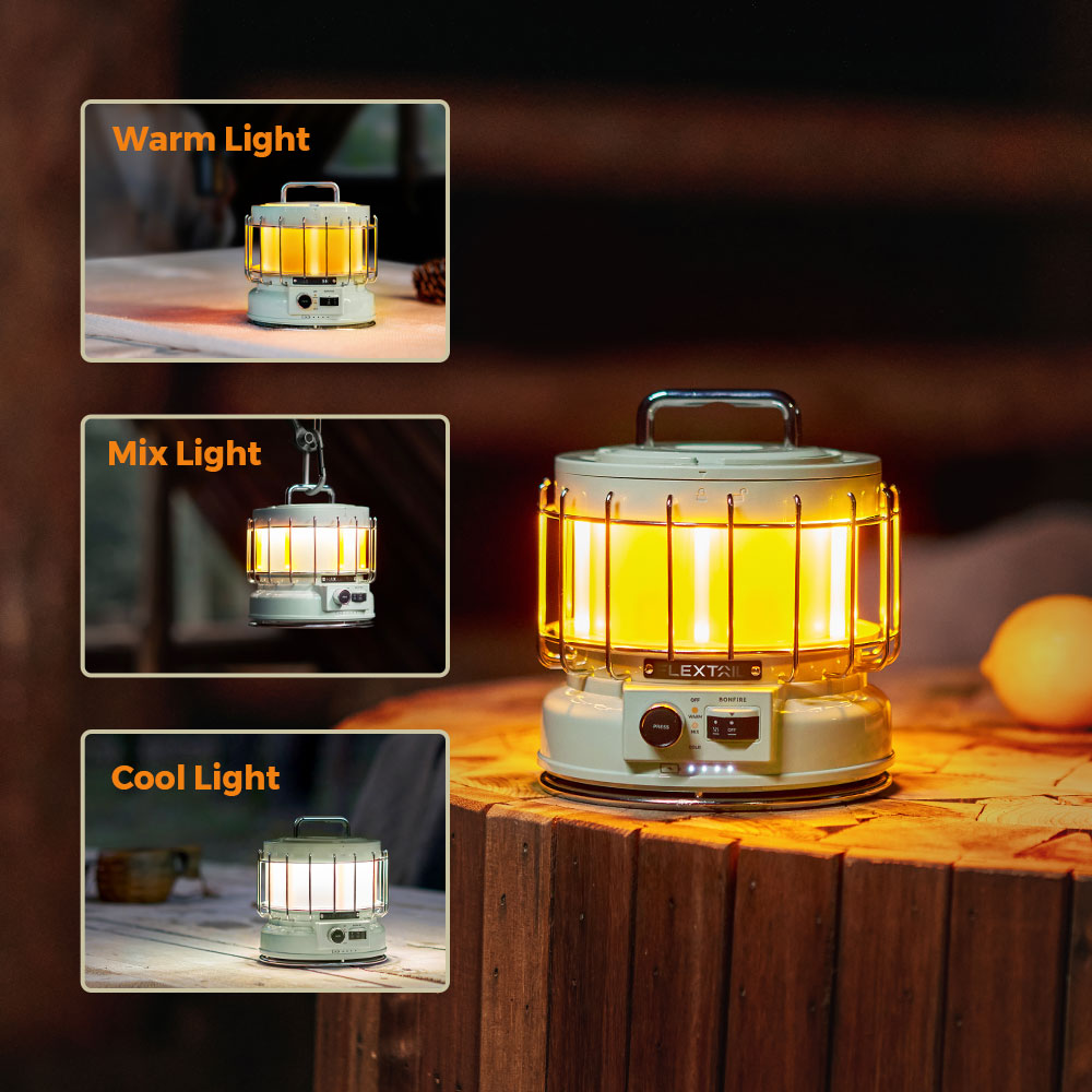 MAX LANTERN - Lanterna vintage 3 in 1 con fiamma