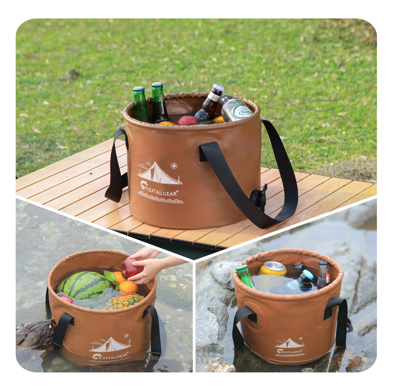 Luxtude Collapsible Bucket with Handle, Lightweight Folding Water